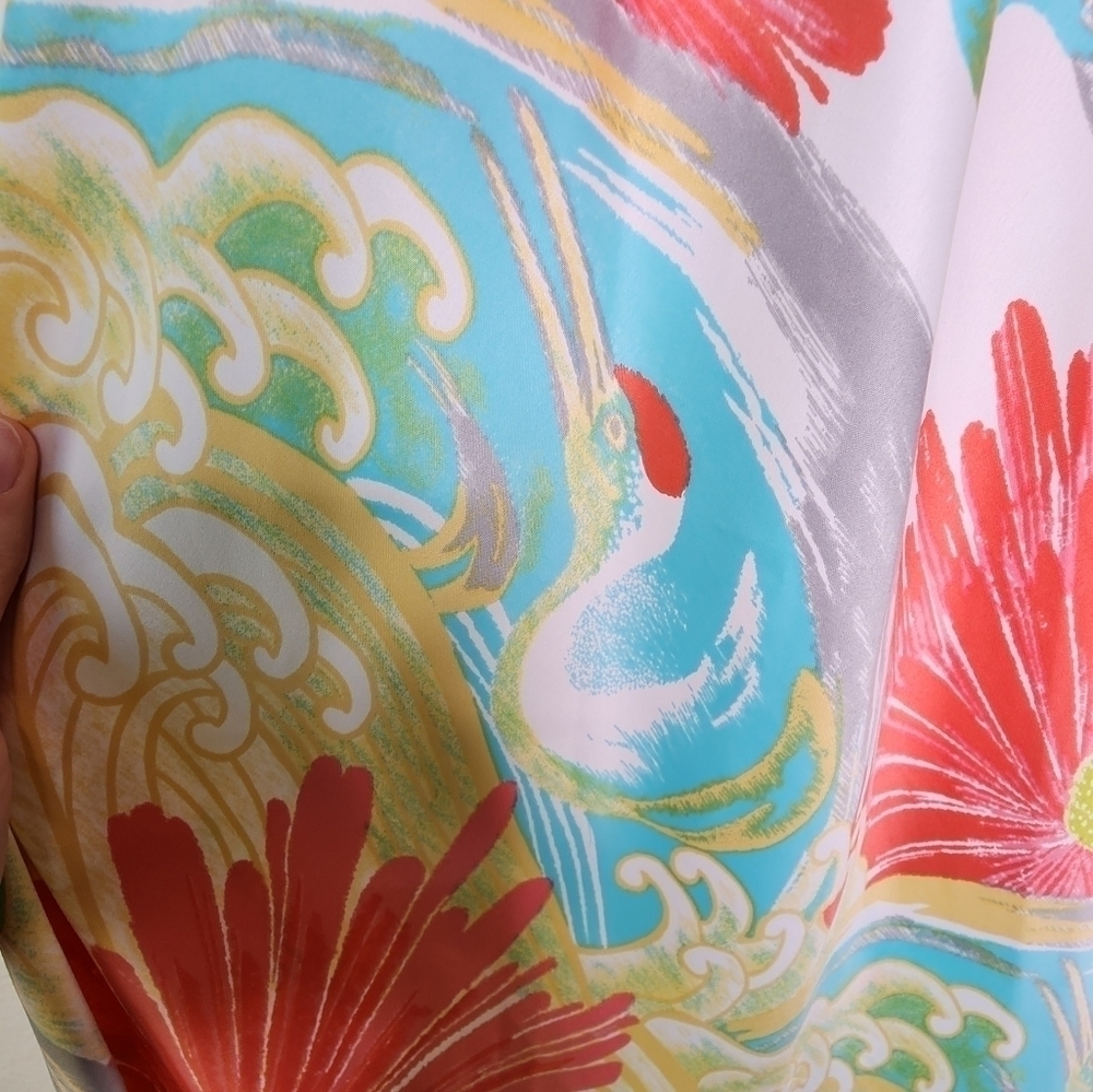Natori Whimsical Crane Kimono Robe and Nightgown XS-S - Picture 6 of 9